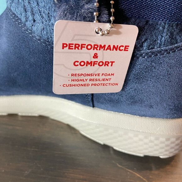 Skechers On-The-Go City 2 Cozy Vibe Boots Women’s 8.5 Navy New w/ Box - Picture 6 of 8